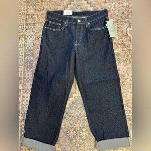 H&M Rinse Loose Fit Cuffed Denim Jeans (size 6)